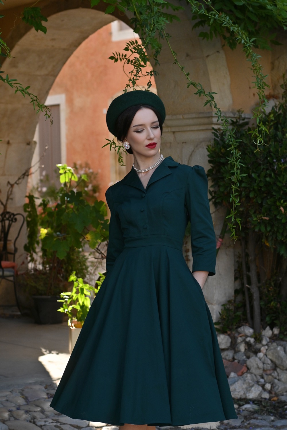 Alyssa Green Swing Dress in Extended Sizing